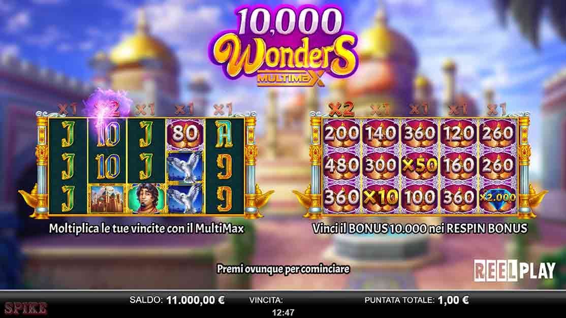 10000 Wonders MultiMax Slot Gratis
