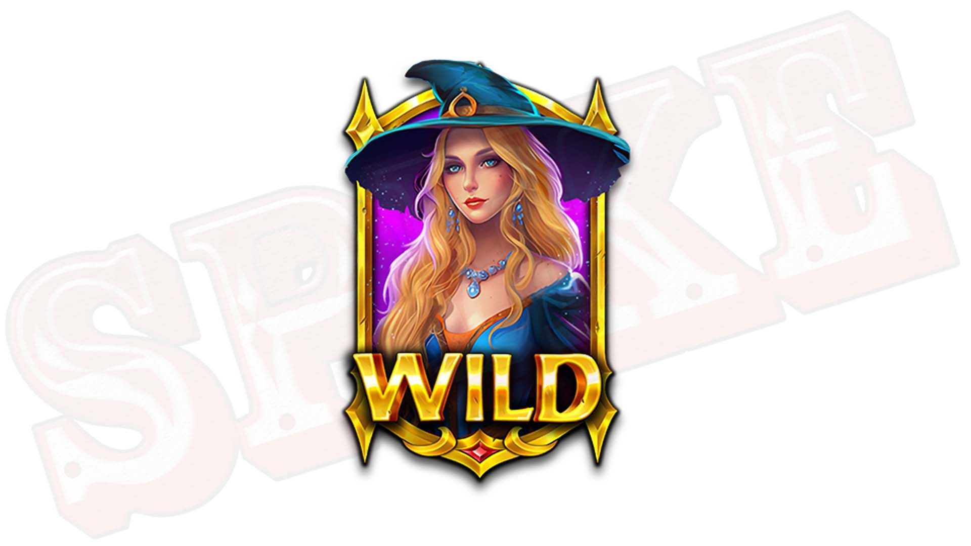 3 Lucky Witches Slot Simbolo Wild Celeste