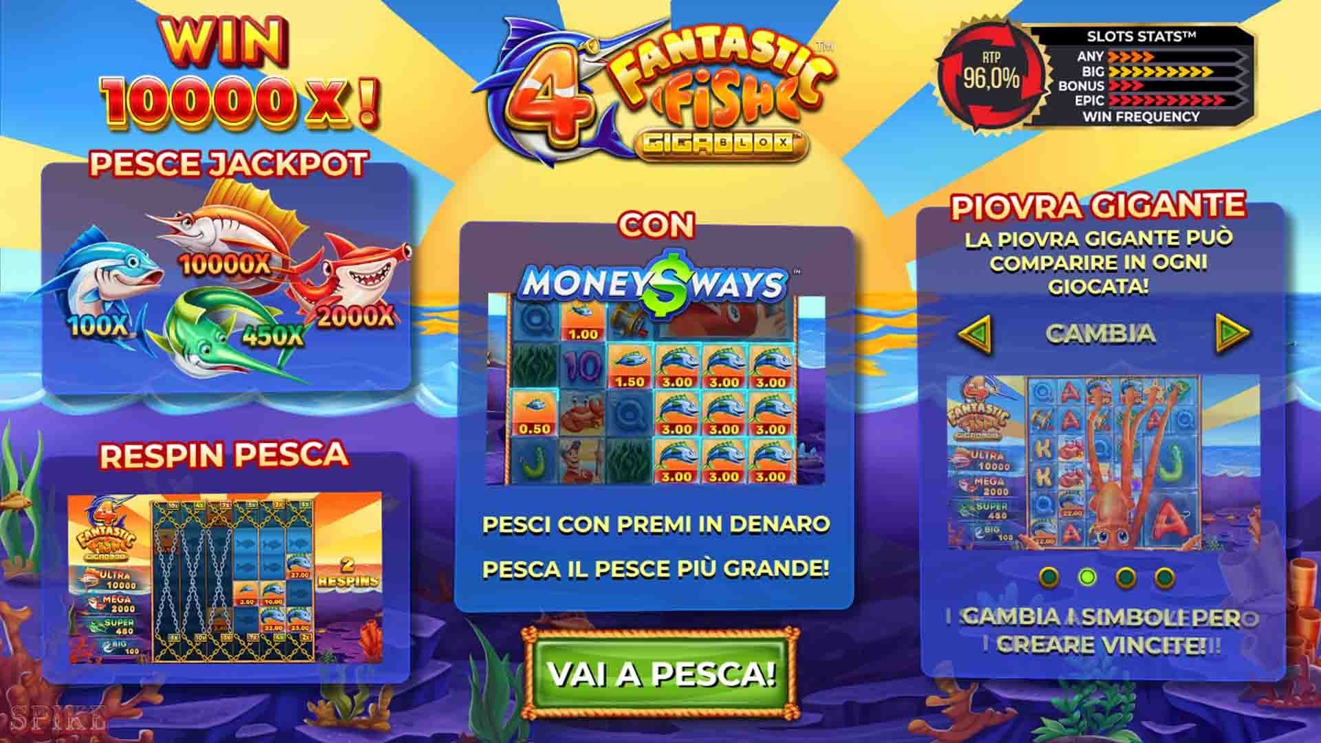 4 Fantastic Fish GigaBlox Slot Gratis