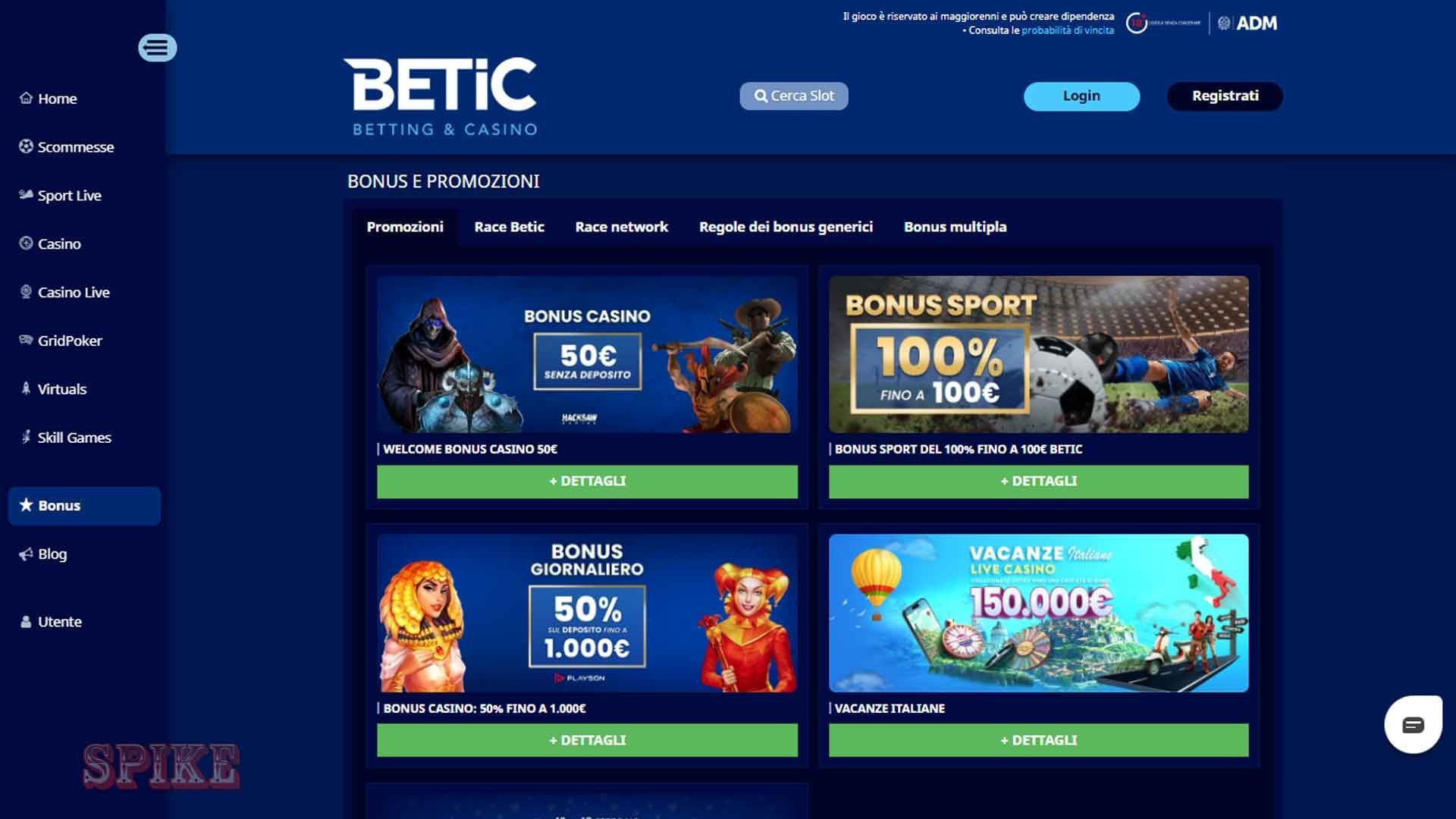 Betic Casino Pagina Promozioni Bonus