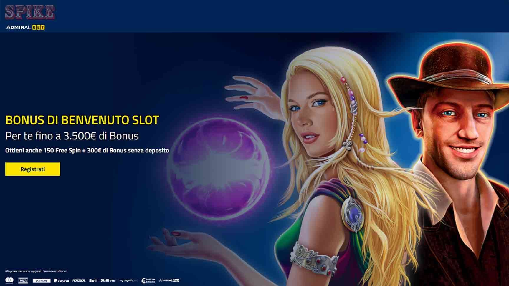 Registrazione AdmiralBet Pagina