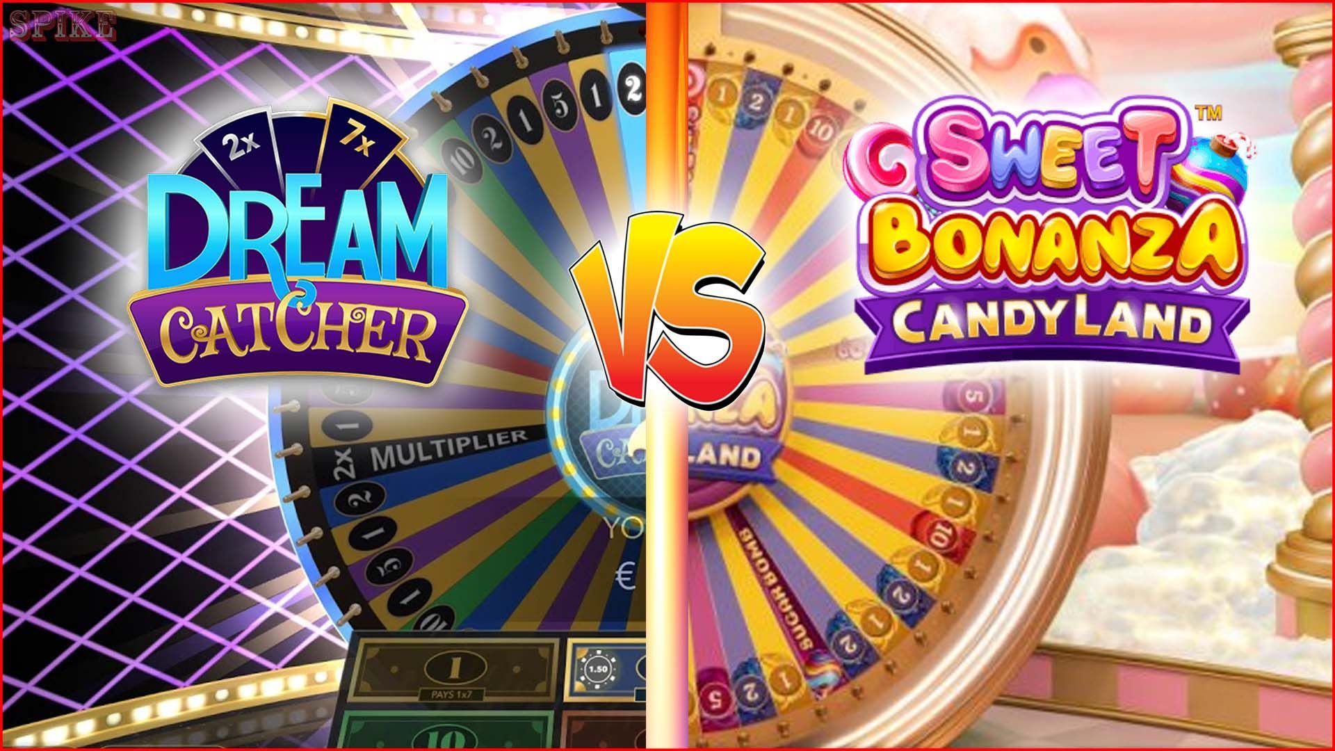Compare Dream Catcher Sweet Bonanza CandyLand