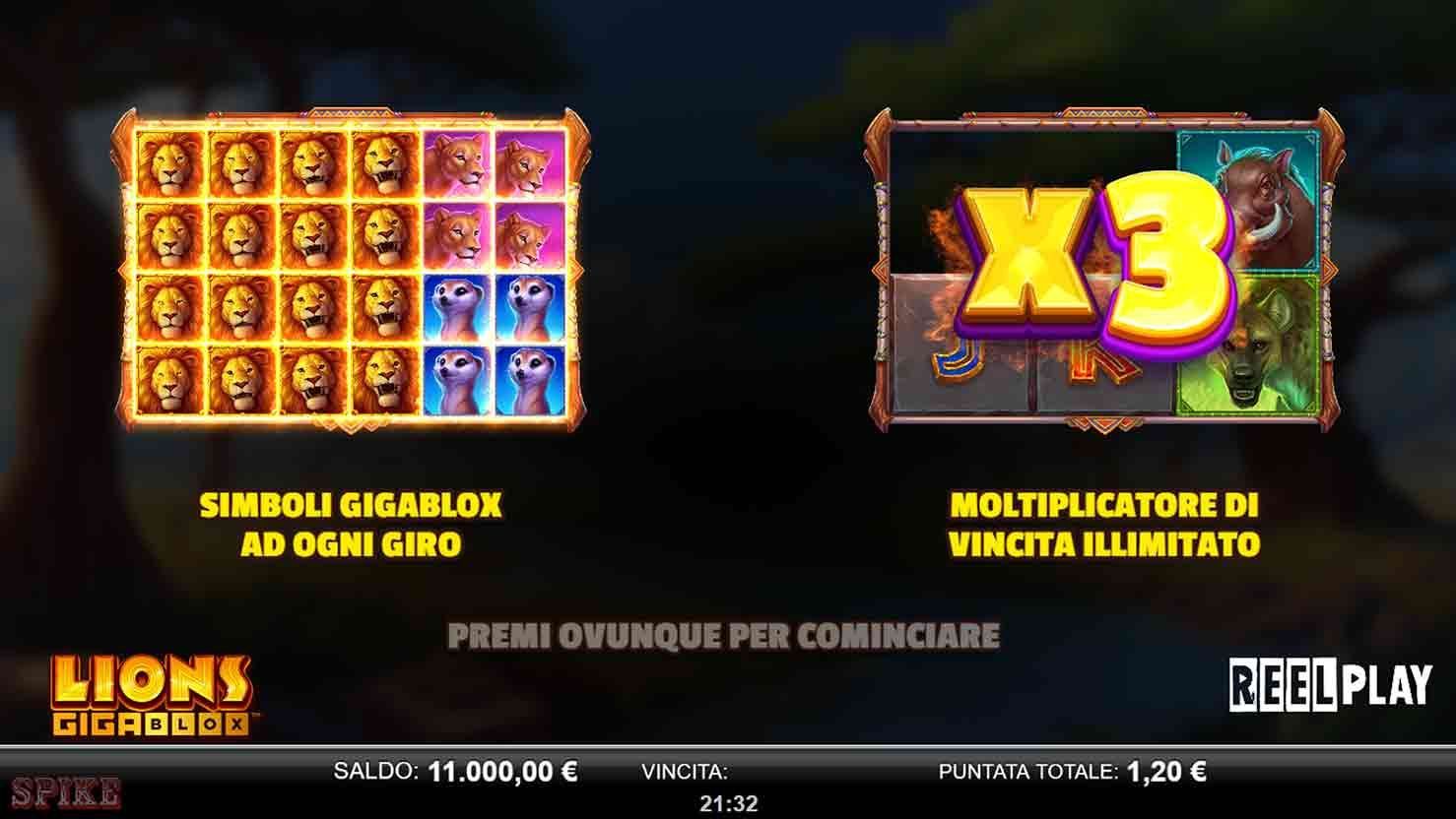 Lions GigaBlox Slot Gratis